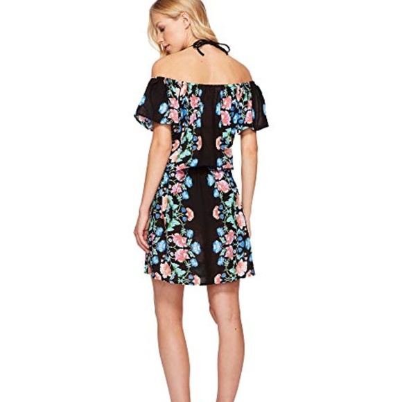 Nanette Lepore Damask Floral Off Shoulder Cover Up - Picture 4 of 4